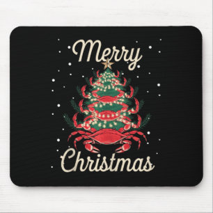 Crab Xmas Tree Crab Christmas Tree Mouse Mat