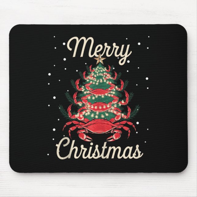 Crab Xmas Tree Crab Christmas Tree  Mouse Mat (Front)