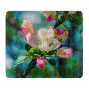 Crabapple flower and buds cutting board