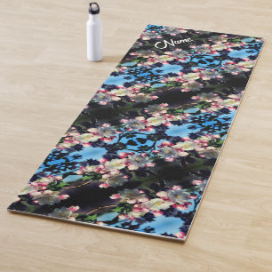 Crabapple Flower Blossoms Pattern Personalised Yoga Mat