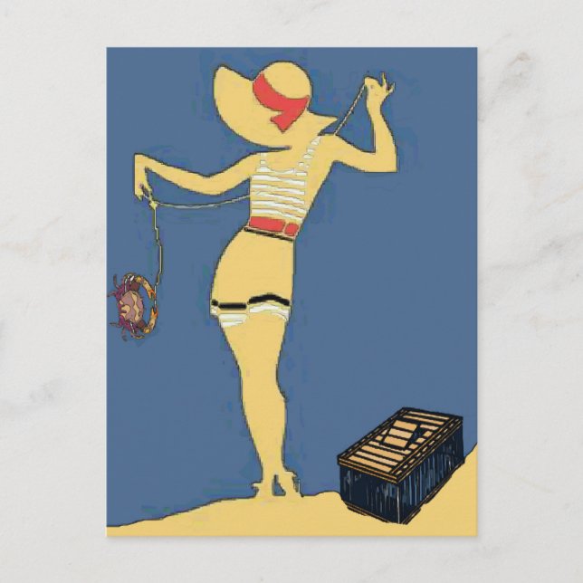 Crabbing In The Bay Postcard (Front)