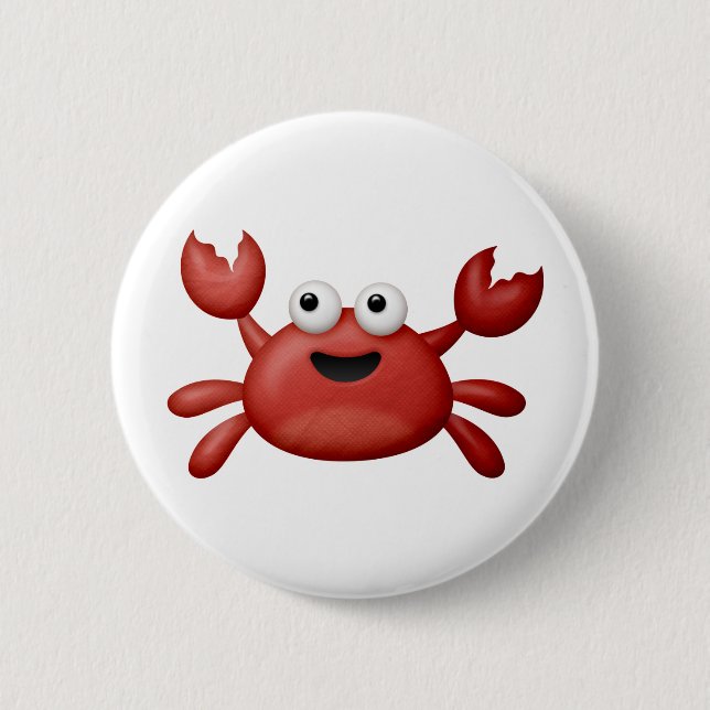 Crabby 6 Cm Round Badge (Front)