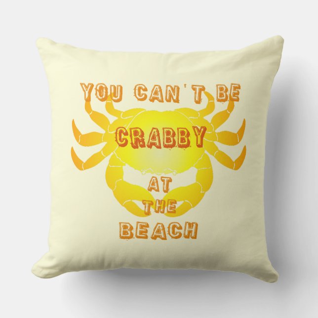 Crabby Beach Pillow (Front)