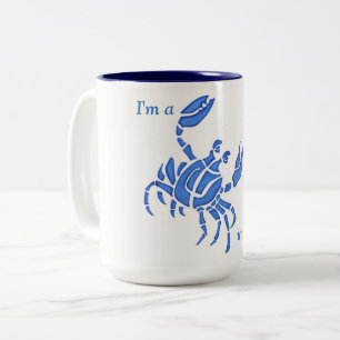Crabby Before coffee Two-Tone Coffee Mug
