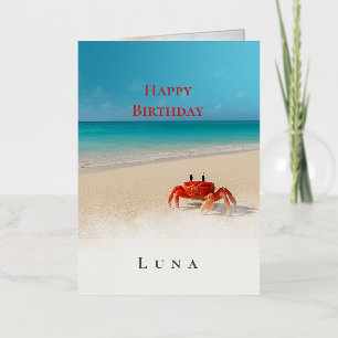 Crabby Bold – Spicy Custom Birthday Card Girls