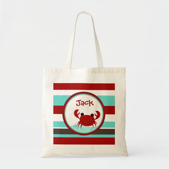 Crabby Buddy Boys Personalised Bag (Front)