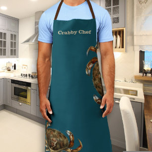 Crabby Chef Men's Apron Name Template