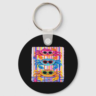 Crabby Crab Sungles Summer Hawaii Beach Vacation Key Ring