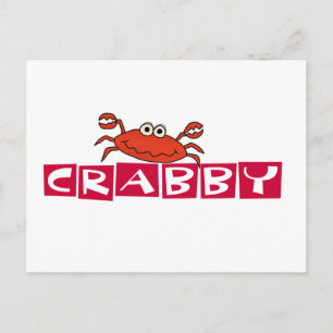 Crabby Crab Tshirts and Gifts Postcard
