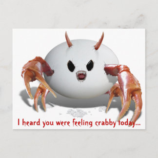 Crabby Egg Postcard