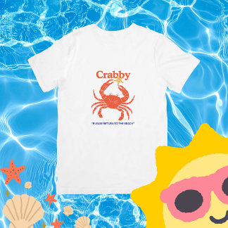 Crabby Funny "Feeling a Little Crabby" Retro T-Shirt