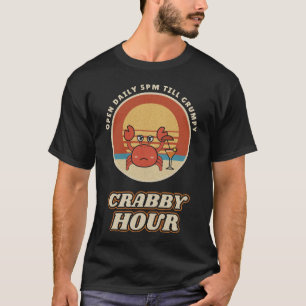 Crabby Hour Funny Grumpy Crab Cocktail T-Shirt