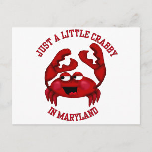 Crabby in Maryland Postcard
