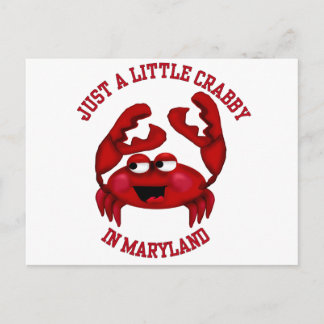 Crabby in Maryland Postcard