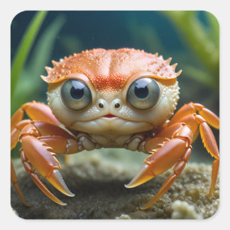 Crabby Kid Square Sticker