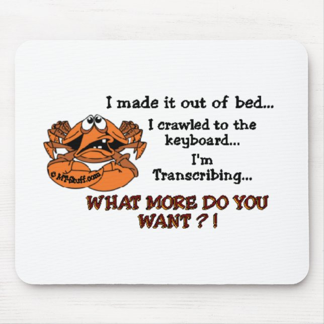 Crabby MT Mouse Mat (Front)