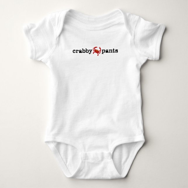 Crabby Pants Baby Bodysuit (Front)