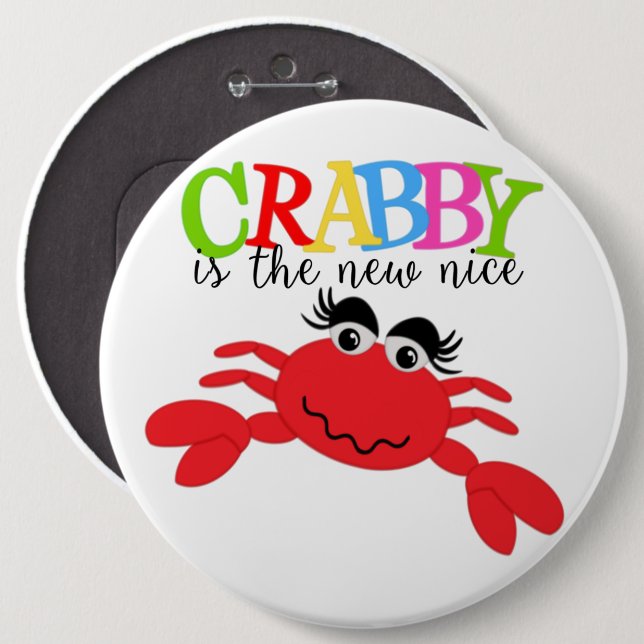 Crabby-Round Button (Front & Back)