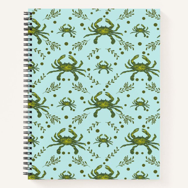 Crabs and Seaweeds Pattern Notebook (Front)