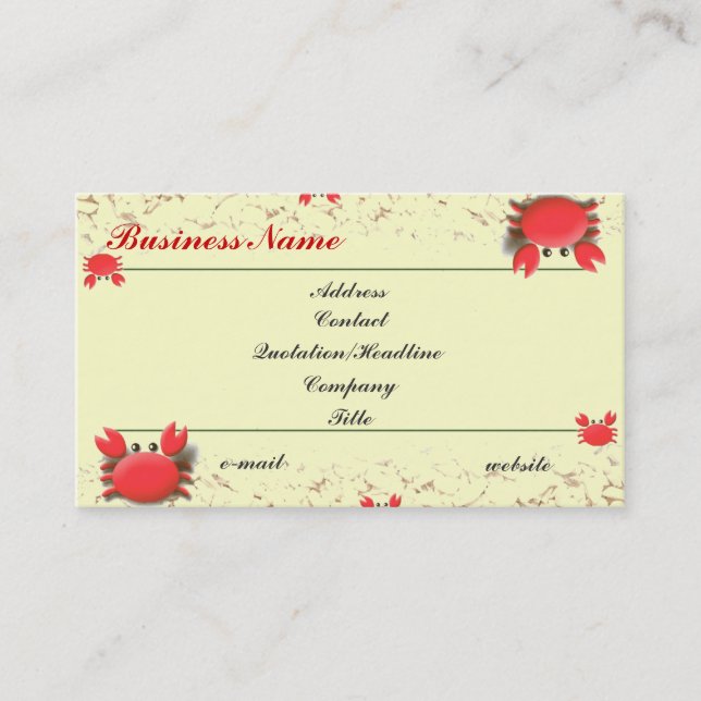 Crabs Business Card (Front)