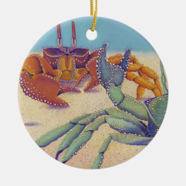 Crabs Ceramic Tree Decoration (Front)
