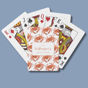 Crabs Crustacean Ocean Pattern Playing Cards