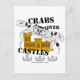 Crabs over Castles Postcard