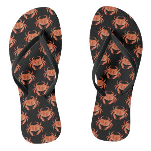 Crabs pattern flip flops