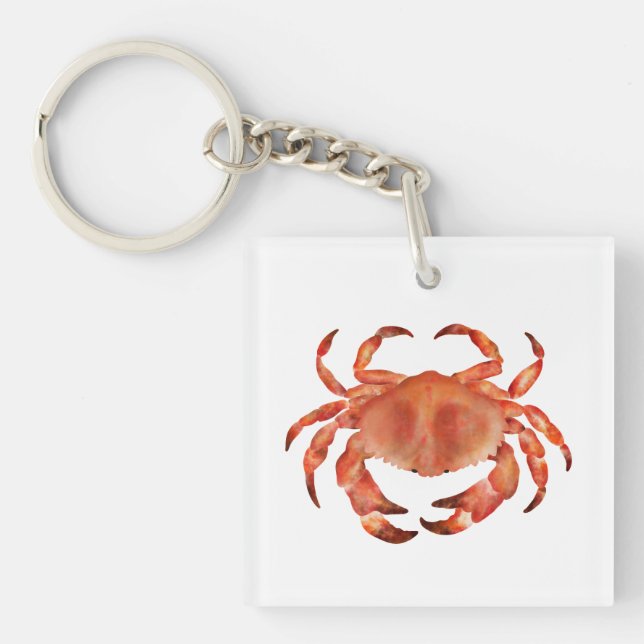 Crabs Seaside Coastal Nautical Key Ring (Front)