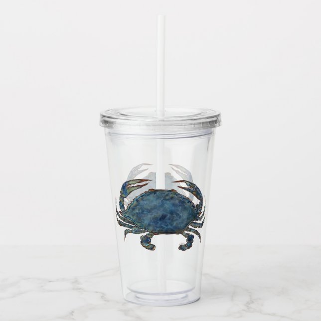 Crabs - True Blue Acrylic Tumbler (Front)