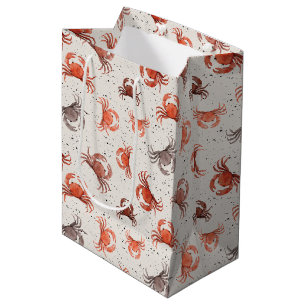 Crabs – Watercolor Pattern Medium Gift Bag