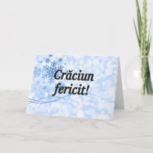Crăciun fericit! Merry Christmas in Romanian Holiday Card