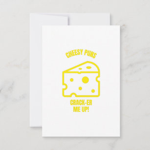 Crack cheesy puns funny cheese pun jokes thank you card