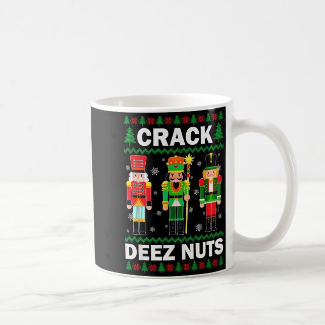 Crack Deez Nuts Funny Christmas  Coffee Mug (Right)