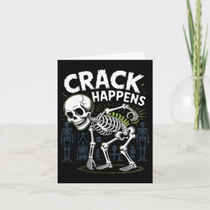 Crack Happens Funny Osteopath Spine Halloween  Card