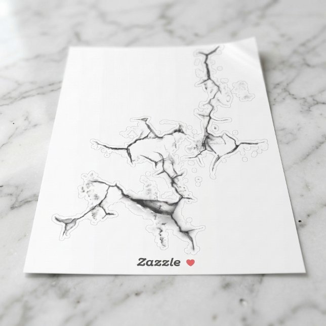 Crack in the Concrete Sticker (The perfect optical illusion for your gear.)