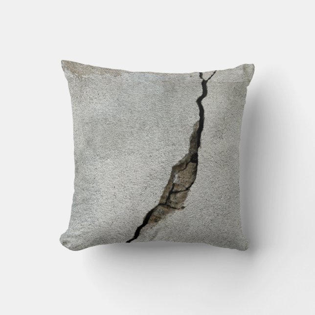 Crack wall concrete texture stone cushion (Front)