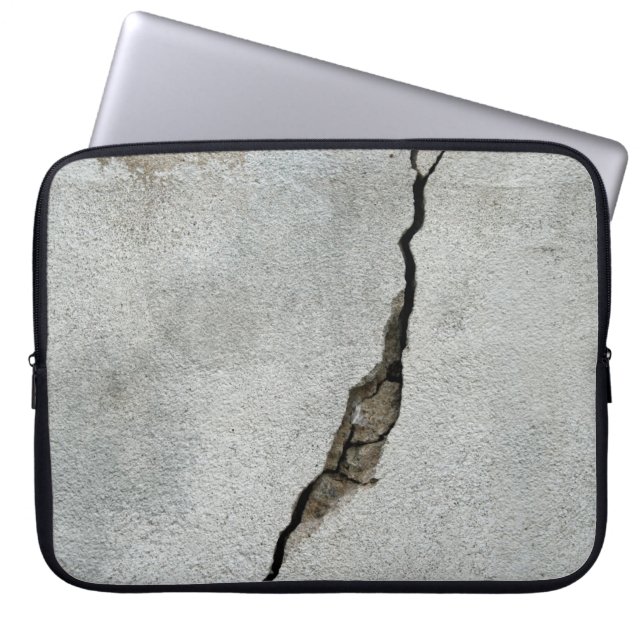 Crack wall concrete texture stone laptop sleeve (Front)