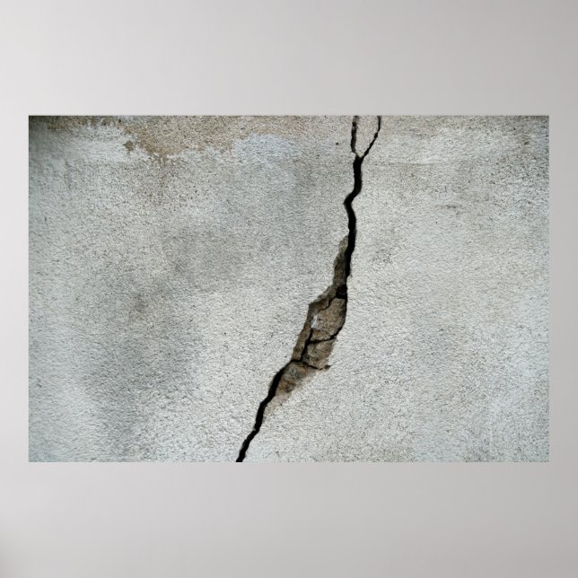 Crack wall concrete texture stone poster (Front)