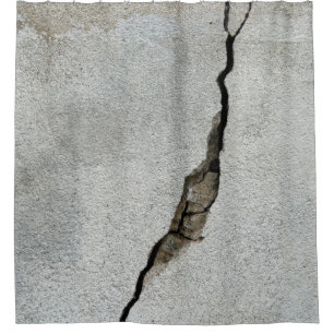 Crack wall concrete texture stone shower curtain