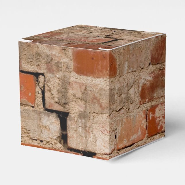 Cracked brick wall favour box (Front Side)
