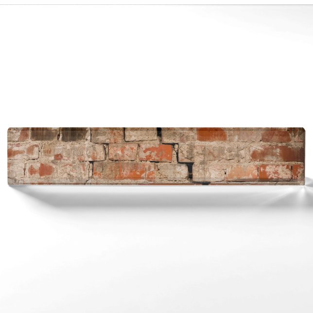 Cracked brick wall nameplate (Front)