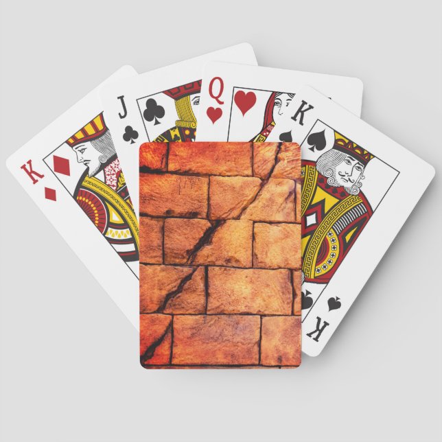Cracked Brick Wall Playing Cards (Back)