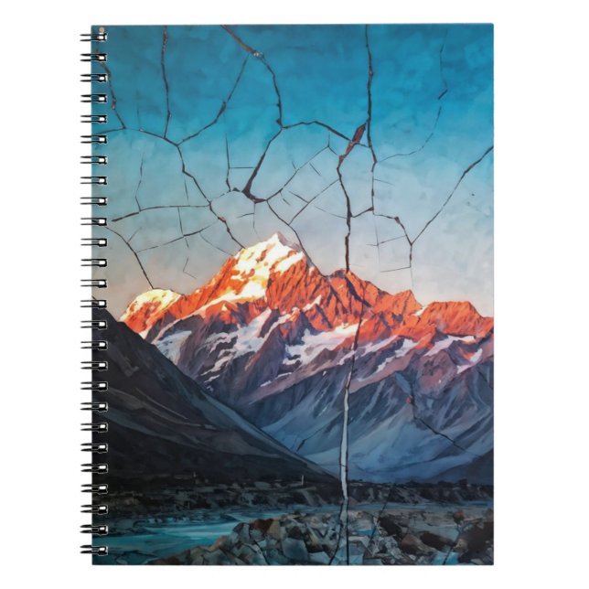 Cracked Canvas Mountain | Notebook Journal (Front)