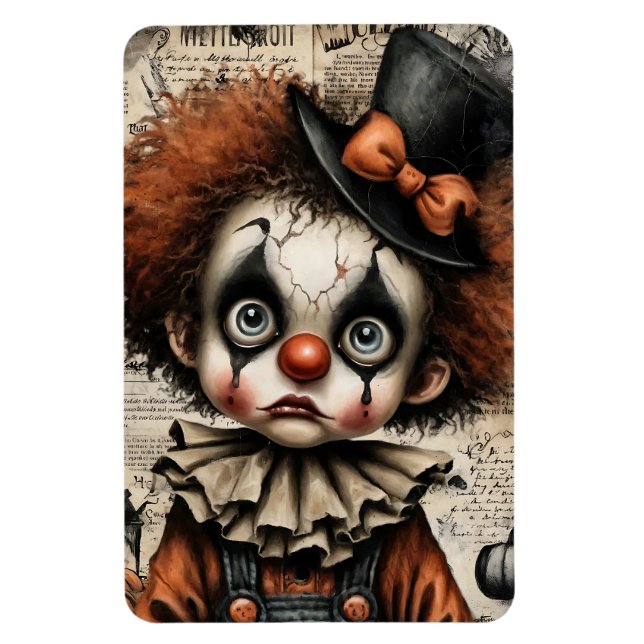 Cracked Carnival – The Melancholy Masquerade Magnet (Vertical)