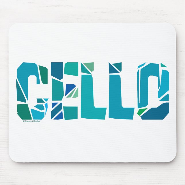 Cracked Cello Mouse Mat (Front)