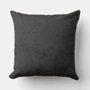 Cracked Charcoal Throw Pillow