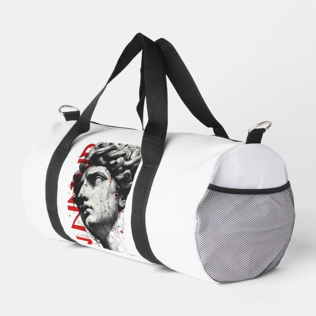 Cracked Classical Bust Duffel Bag (Right Corner)