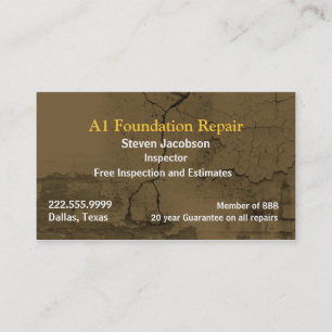 Cracked Concret and Plaster Business Card