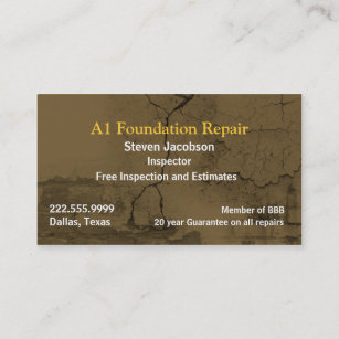 Cracked Concret and Plaster Business Card